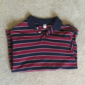 Retro GAP collar tee. Size men’s L. Blue and red.
